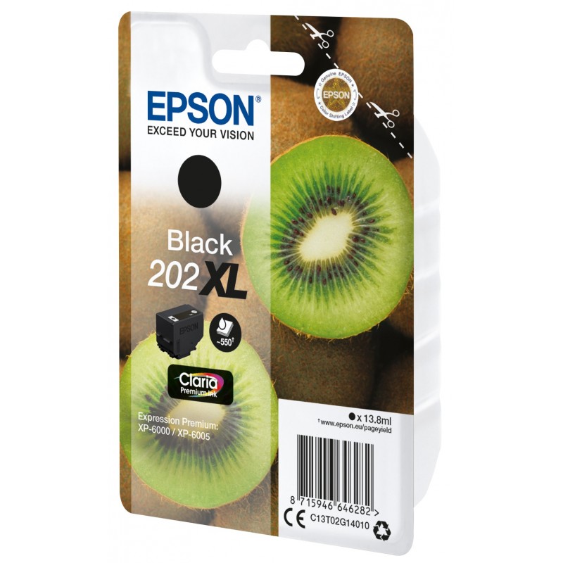 Epson Kiwi Singlepack Black 202XL Claria Premium Ink