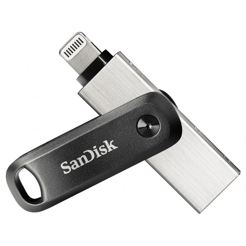 SanDisk iXpand USB-Stick 64 GB USB Type-A Lightning 3.2 Gen 2 (3.1 Gen 2) Schwarz, Silber