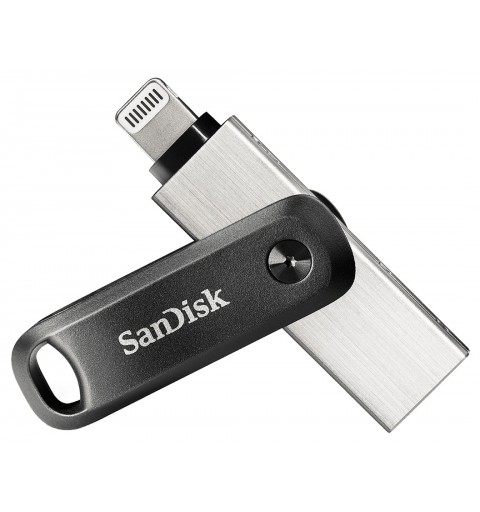 SanDisk iXpand lecteur USB flash 64 Go USB Type-A Lightning 3.2 Gen 2 (3.1 Gen 2) Noir, Argent