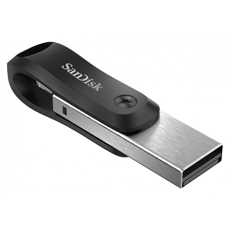 SanDisk iXpand lecteur USB flash 64 Go USB Type-A Lightning 3.2 Gen 2 (3.1 Gen 2) Noir, Argent