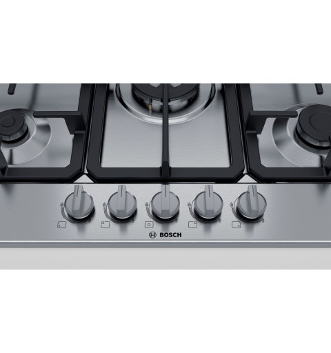 Bosch Serie 4 PGQ7B5B90 hob Stainless steel Built-in 75 cm Gas 5 zone(s)