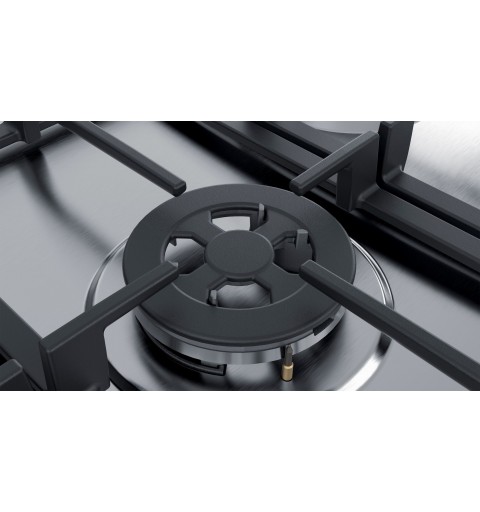 Bosch Serie 4 PGQ7B5B90 hobs Acero inoxidable Integrado 75 cm Encimera de gas 5 zona(s)