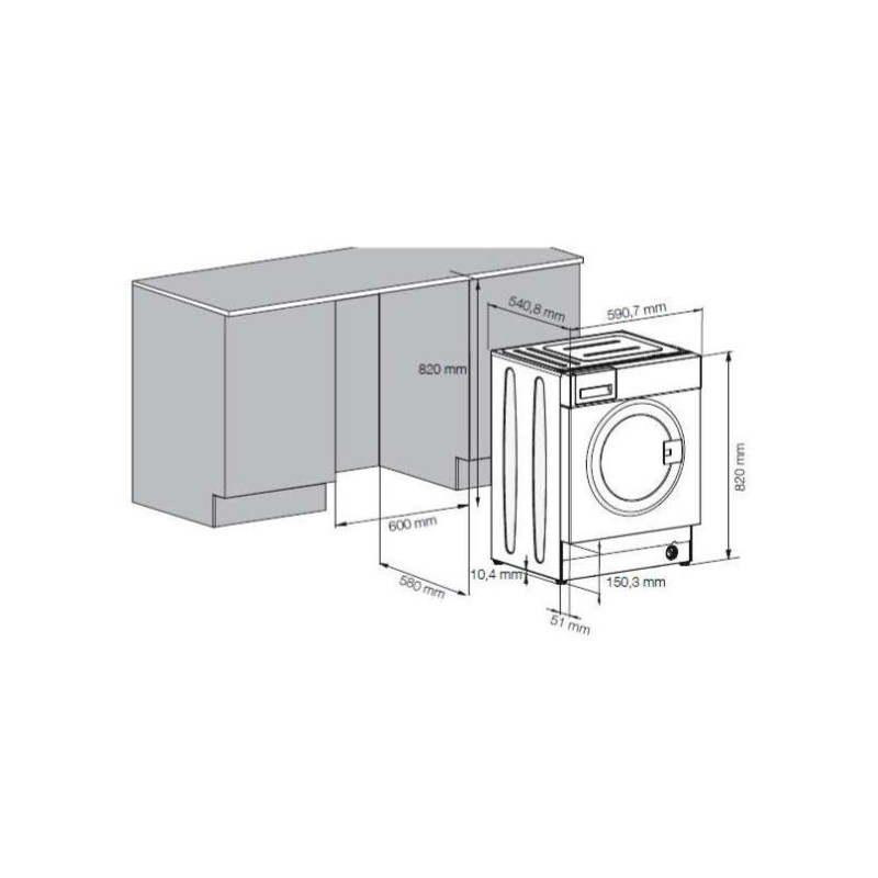 Beko WITC7612B0W Waschmaschine Frontlader 7 kg 1200 RPM Weiß