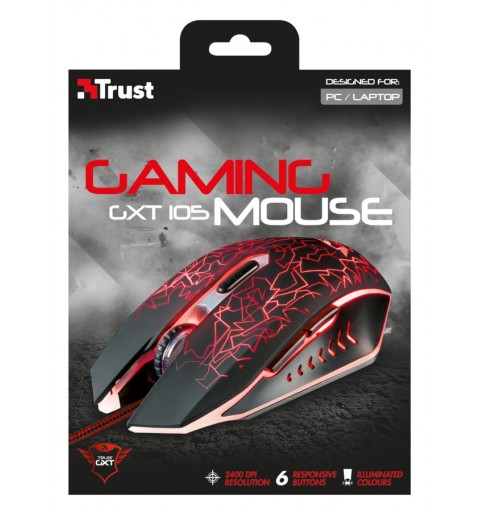 Trust GXT 105 mouse Ambidestro USB tipo A 2400 DPI