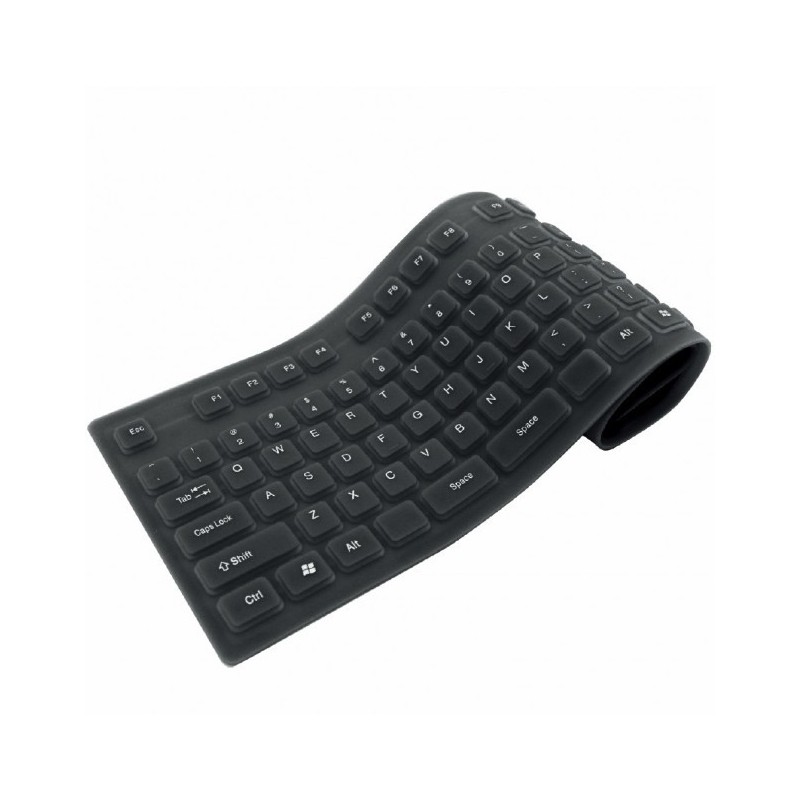 Techly IDATA KB-R109L Tastatur USB + PS 2 Italienisch Schwarz