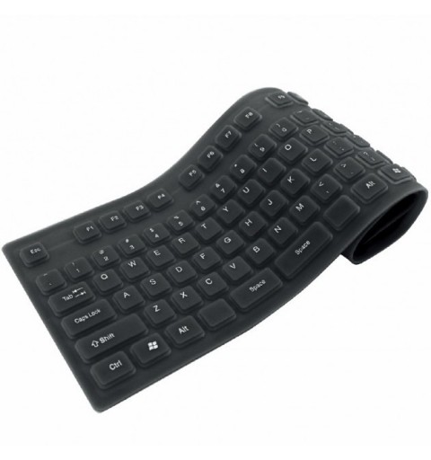 Techly IDATA KB-R109L clavier USB + PS 2 Italien Noir