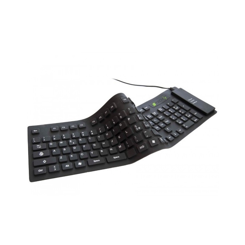 Techly IDATA KB-R109L clavier USB + PS 2 Italien Noir