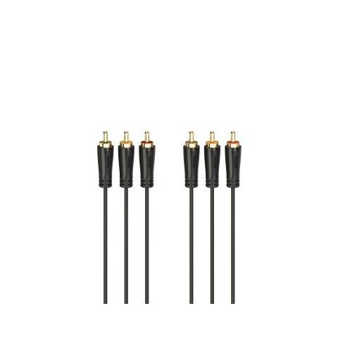 Hama 00205151 Audio-Kabel 3 m 3 x RCA Schwarz