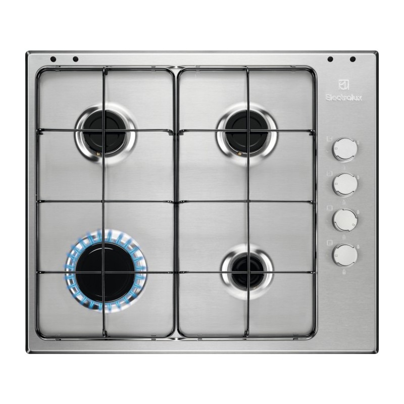 Electrolux EGS6404SX Acero inoxidable Integrado 60 cm Encimera de gas 4 zona(s)