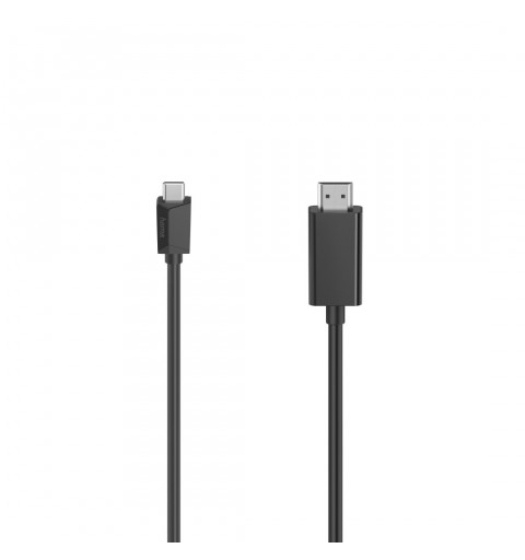 Hama 00200718 câble USB 1,5 m USB C HDMI Type A (Standard) Noir