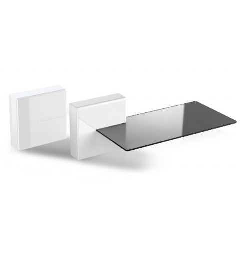 Meliconi 480522 BA estantería Estantería modular Montado en la pared ABS sintéticos, Vidrio templado Blanco