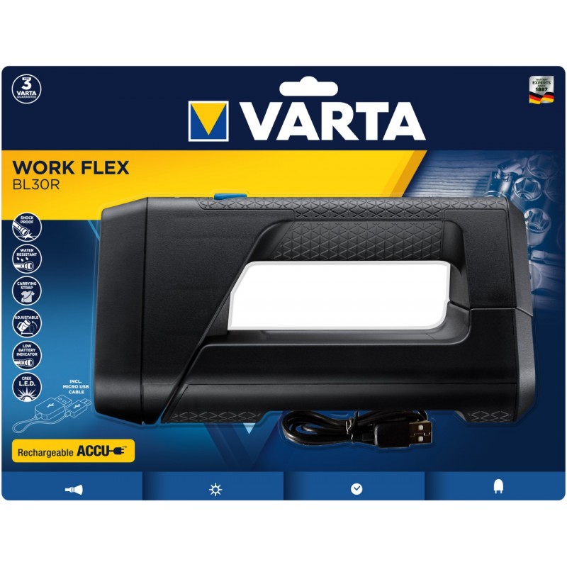 Varta Work Flex Black Hand flashlight LED