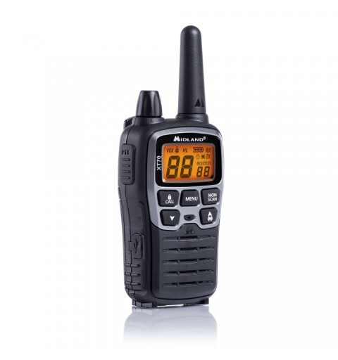 Midland XT70 Funksprechgerät 24 Kanäle 446.00625 - 446.09375 MHz Schwarz, Grau