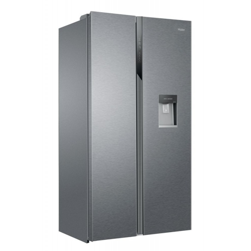 Haier SBS 90 Serie 3 HSR3918EWPG side-by-side refrigerator Freestanding 521 L E Silver