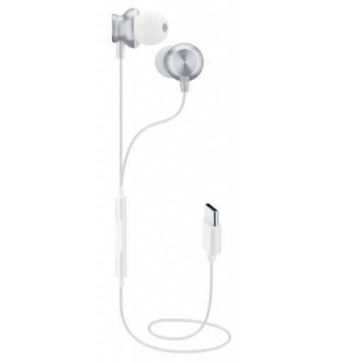 Cellularline Sparrow Casque Avec fil Ecouteurs USB Type-C Blanc