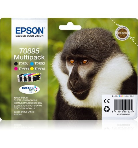 Epson Monkey Multipack 4 colori Nero,Ciano,Magenta e Giallo