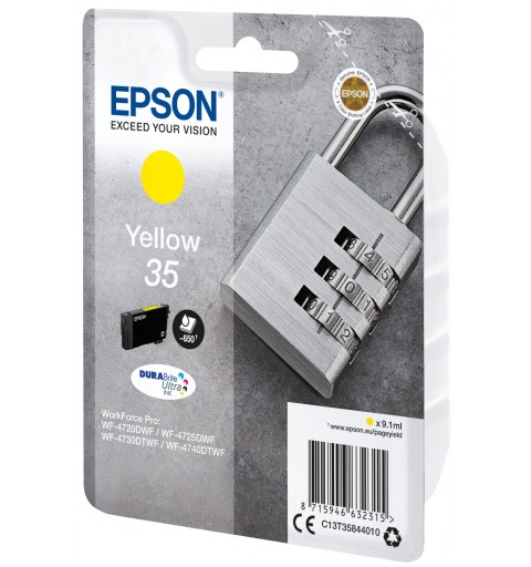 Epson Padlock Singlepack Yellow 35 DURABrite Ultra Ink