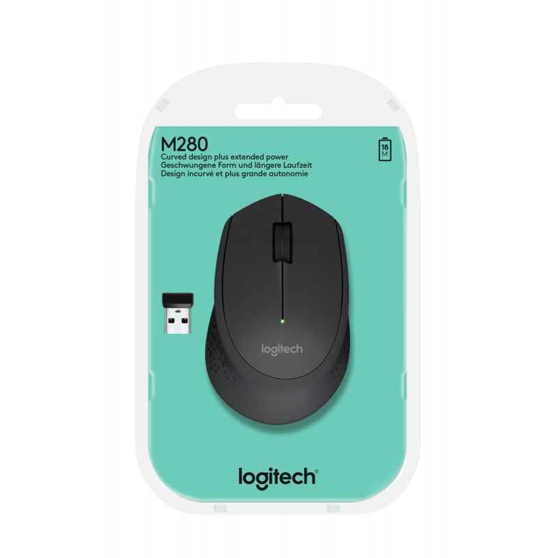 Logitech Wireless M280 mouse Mano destra RF Wireless Ottico 1000 DPI