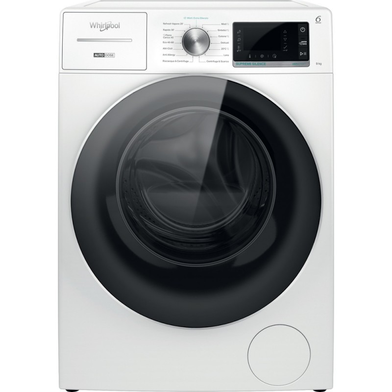 Whirlpool W8 W946WR IT lavatrice Caricamento frontale 9 kg 1400 Giri min A Bianco