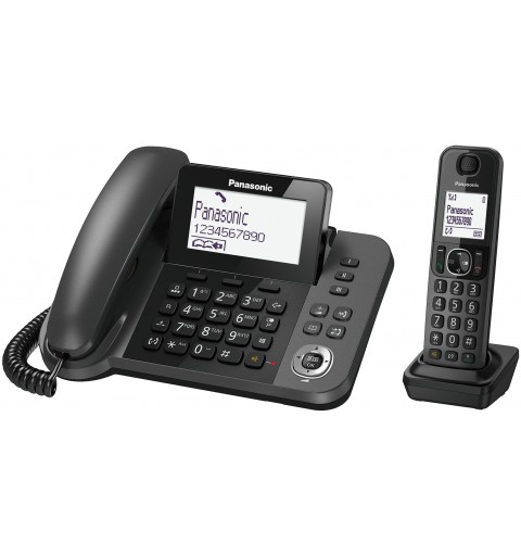 Panasonic KX-TGF310 DECT-Telefon Anrufer-Identifikation Schwarz