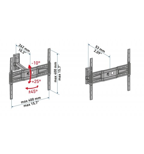 Meliconi CME ER400 139,7 cm (55 Zoll) Schwarz