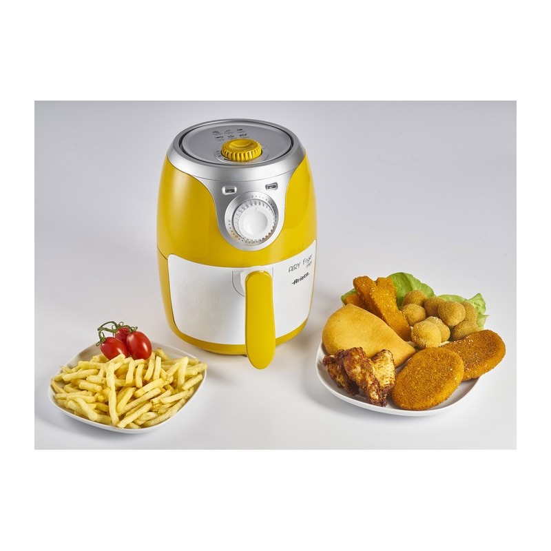 Ariete Airy fryer mini Single 2 L Stand-alone 1000 W Hot air fryer Silver, White, Yellow