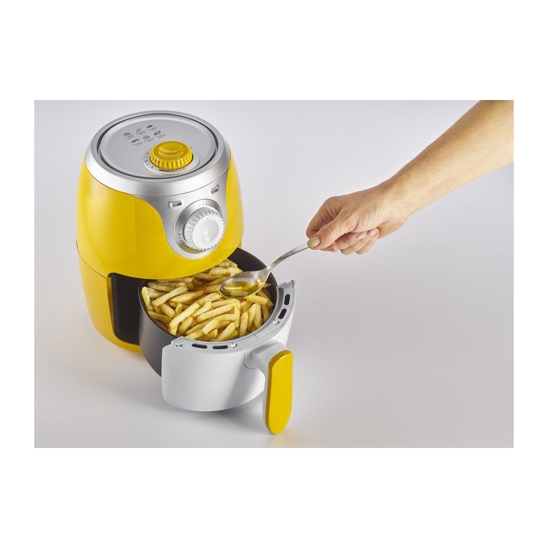 Ariete Airy fryer mini Single 2 L Stand-alone 1000 W Hot air fryer Silver, White, Yellow