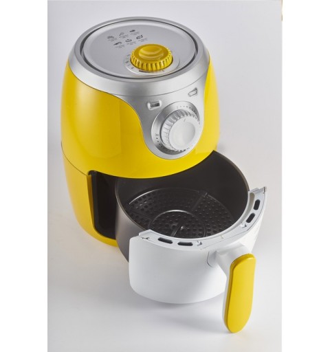 Ariete Airy fryer mini Unique 2 L Autonome 1000 W Friteuse d’air chaud Argent, Blanc, Jaune