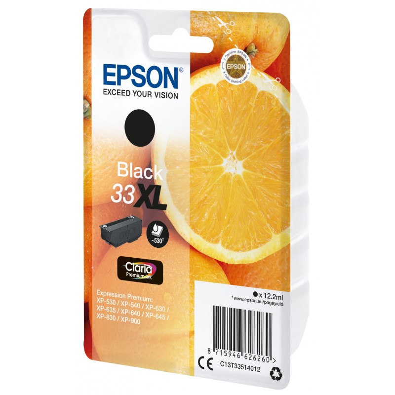 Epson Oranges Singlepack Black 33XL Claria Premium Ink