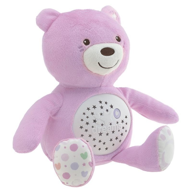 Chicco Ourson Projecteur Baby Bear Rose