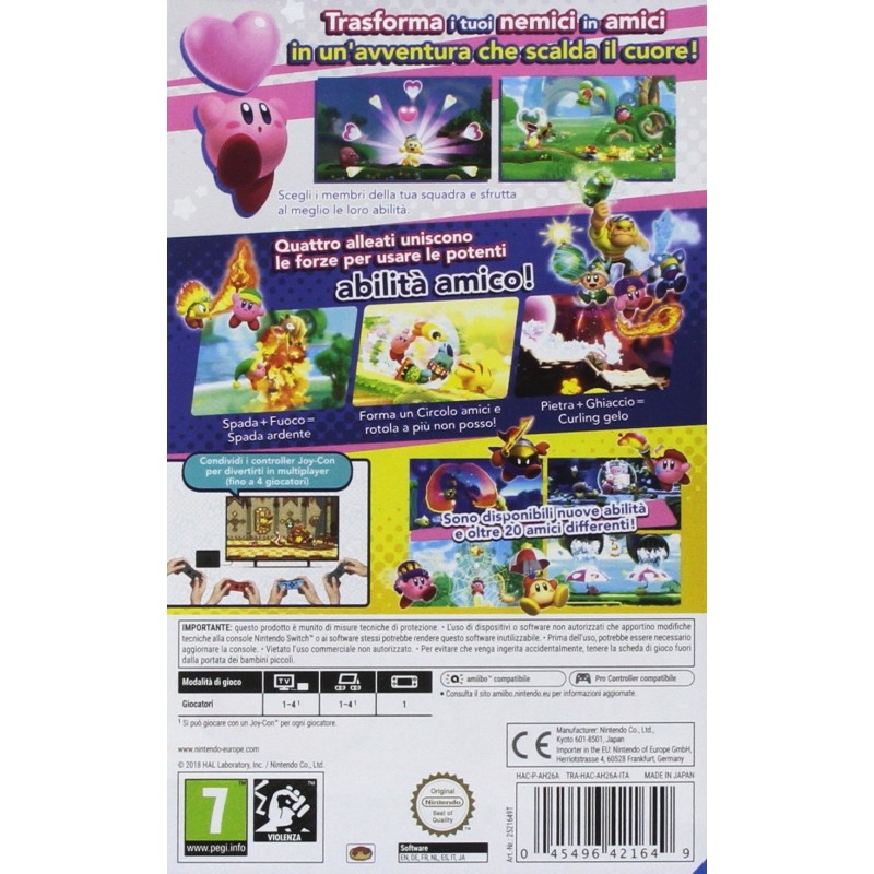 Nintendo Kirby Star Allies Standard Anglais, Italien Nintendo Switch