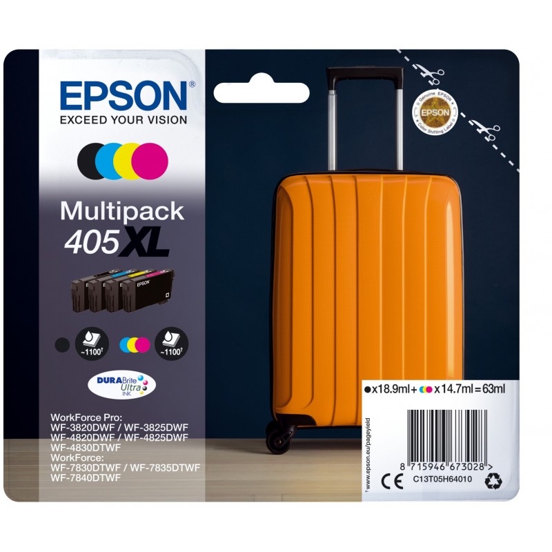 Epson 405XL ink cartridge 1 pc(s) Original High (XL) Yield Black, Cyan, Magenta, Yellow