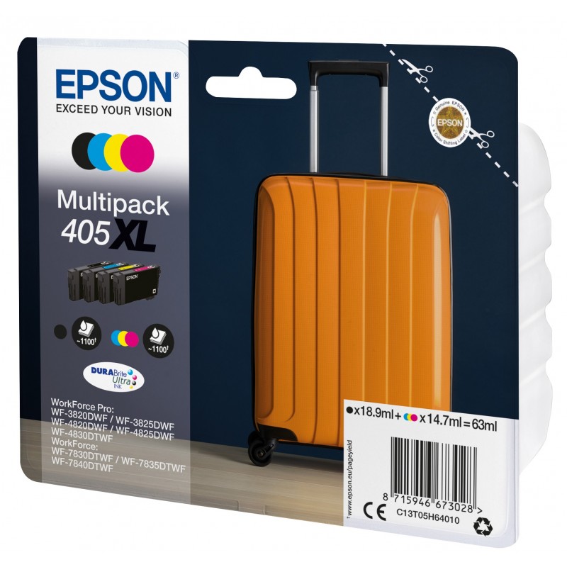 Epson 405XL ink cartridge 1 pc(s) Original High (XL) Yield Black, Cyan, Magenta, Yellow