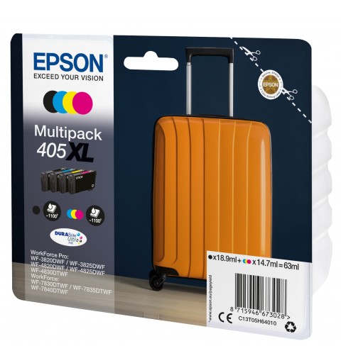 Epson 405XL ink cartridge 1 pc(s) Original High (XL) Yield Black, Cyan, Magenta, Yellow