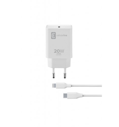 Cellularline USB-C Charger Kit 20W - USB-C to Lightning - iPad (2020) 20W USB-C mains charger for charging the iPad (2020) with