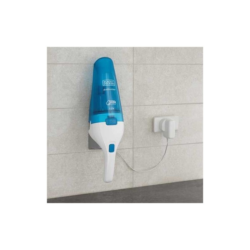 Black & Decker WDC115WA aspiradora de mano Azul, Blanco Sin bolsa