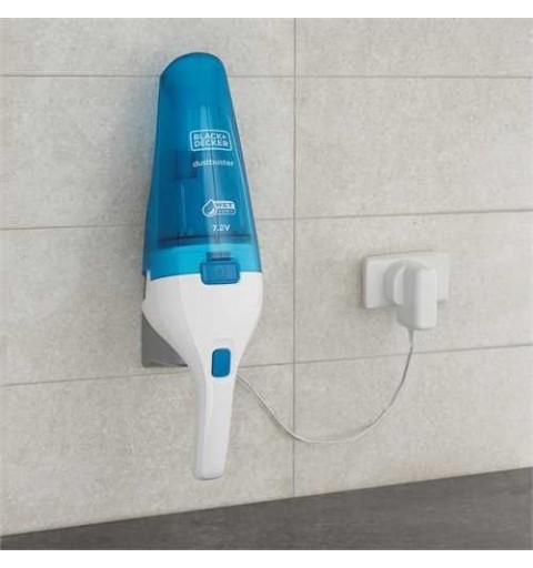 Black & Decker WDC115WA aspiradora de mano Azul, Blanco Sin bolsa