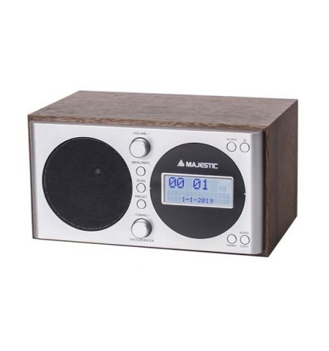 New Majestic WR-162 DAB Digital Silber, Holz