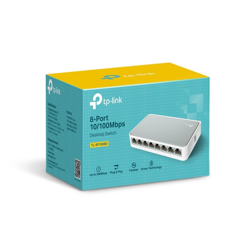 TP-LINK TL-SF1008D Non-géré Fast Ethernet (10 100) Blanc