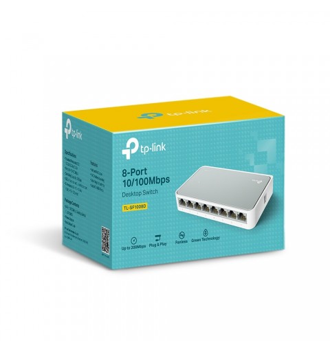 TP-LINK TL-SF1008D Non-géré Fast Ethernet (10 100) Blanc