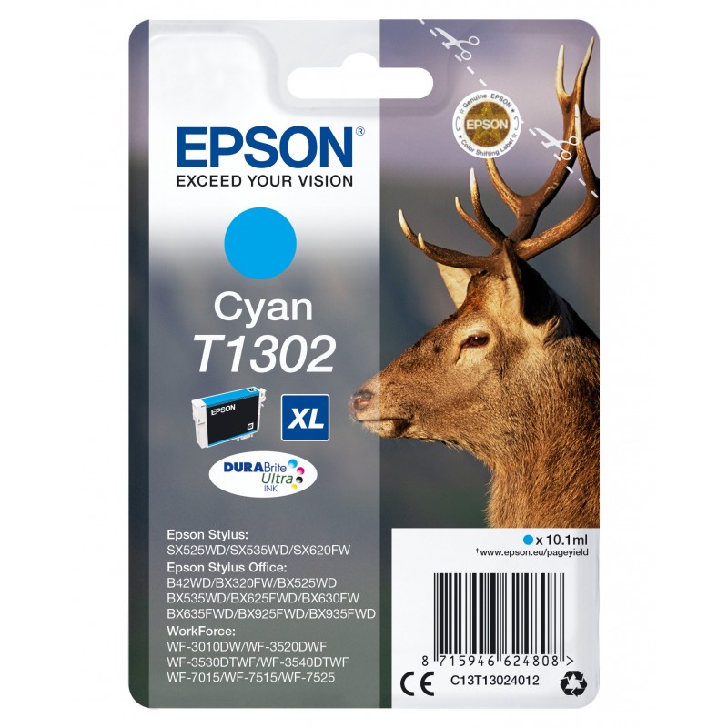 Epson Stag Cartucho T1302 cian (etiqueta RF)