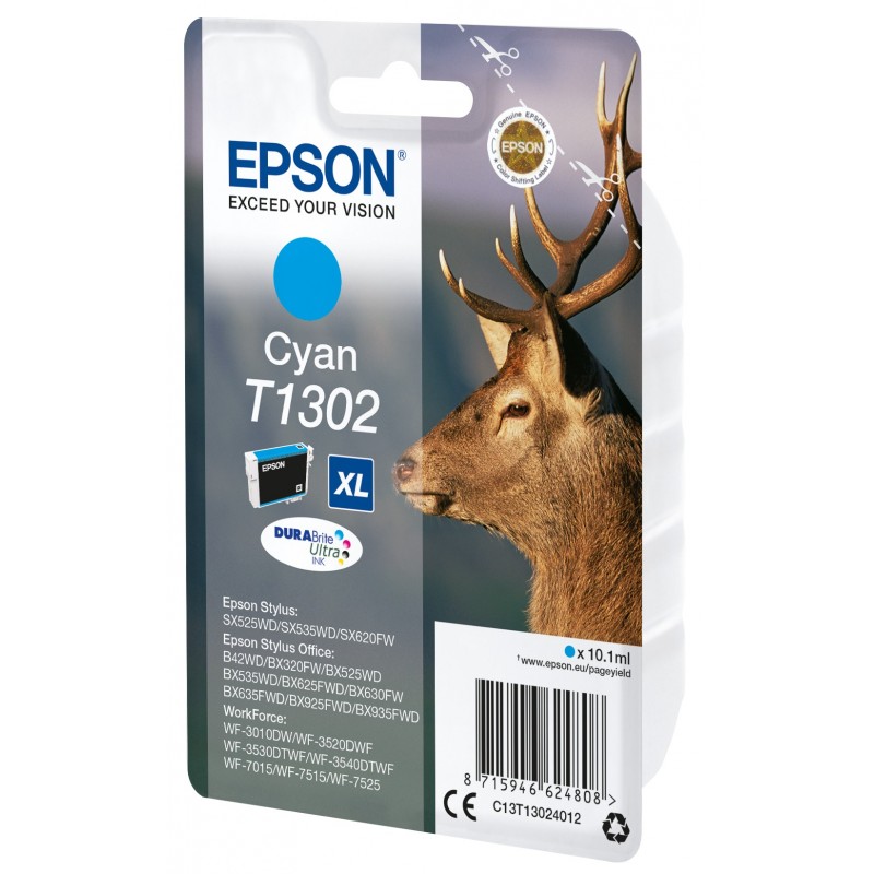 Epson Stag Cartucho T1302 cian (etiqueta RF)