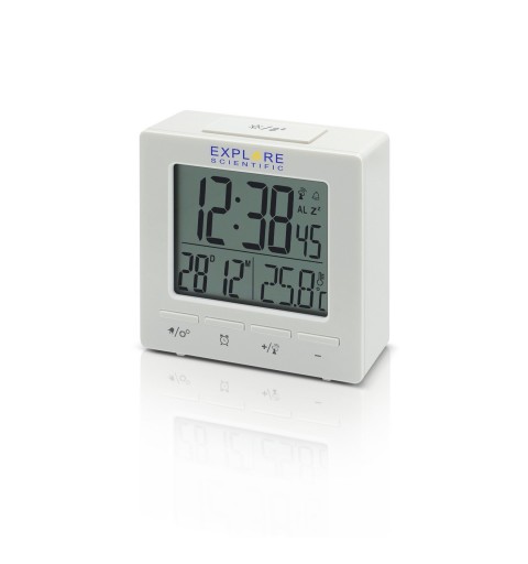 Explore Scientific RDC1005WHT alarm clock Digital alarm clock White