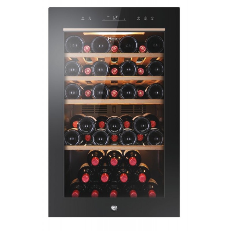 Haier Wine Bank 50 Serie 5 HWS49GA Weinkühler mit Kompressor Freistehend Schwarz 49 Flasche(n)