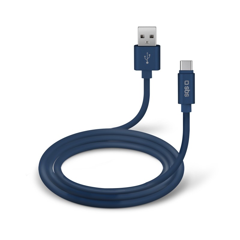 SBS TECABLPOLOTYPECB cable USB 1 m USB 2.0 USB A USB C Azul