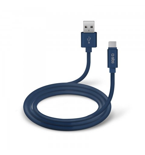 SBS TECABLPOLOTYPECB cable USB 1 m USB 2.0 USB A USB C Azul