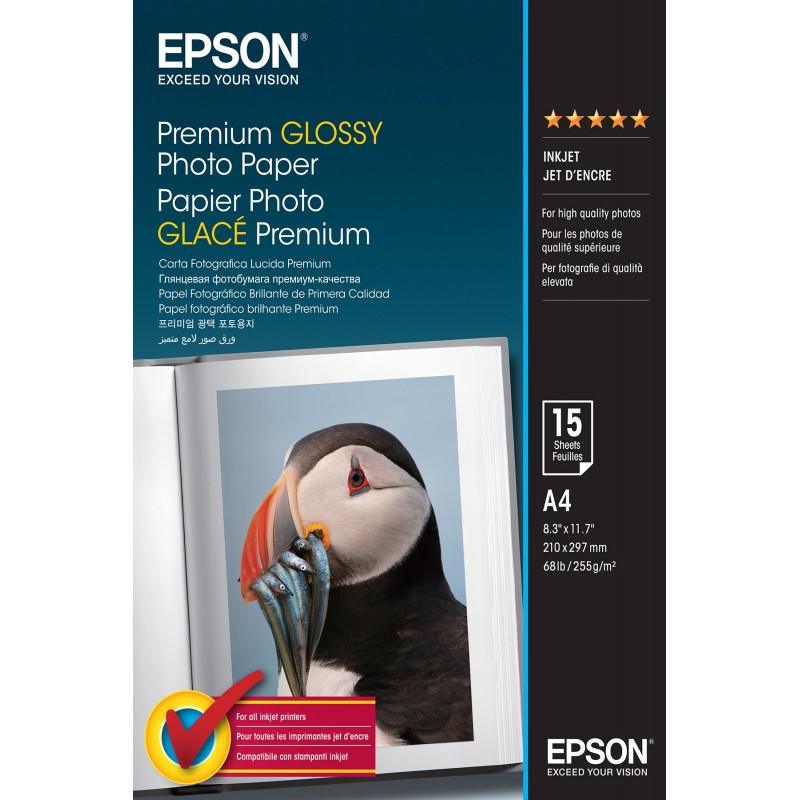 Epson Premium Glossy Photo Paper - A4 - 15 Sheets