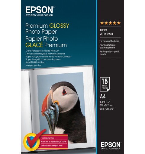 Epson Premium Glossy Photo Paper - A4 - 15 Feuilles