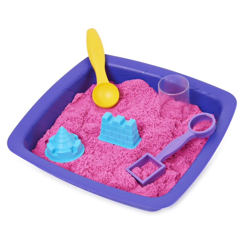 Kinetic Sand Shimmer, schimmerndes Sandburgen-Set mit 453g , 3 Formen und 2 Werkzeugen