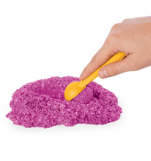 Kinetic Sand Shimmer, Sparkle Sandcastle Set with 1lb of Pink Shimmer , 3 Molds and 2 Tools